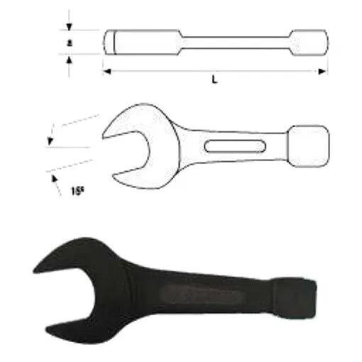 1-1/8 inch Flat Open End Striking Wrench