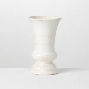 10" White Ceramic Farmhouse Urn