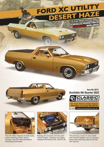 1:18 Classic Carlectables Ford XC Utility Desert Haze 18771