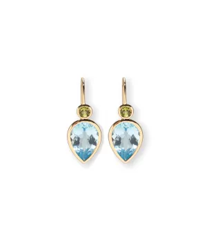 14k Gold Hera Earrings in Sky Blue Topaz