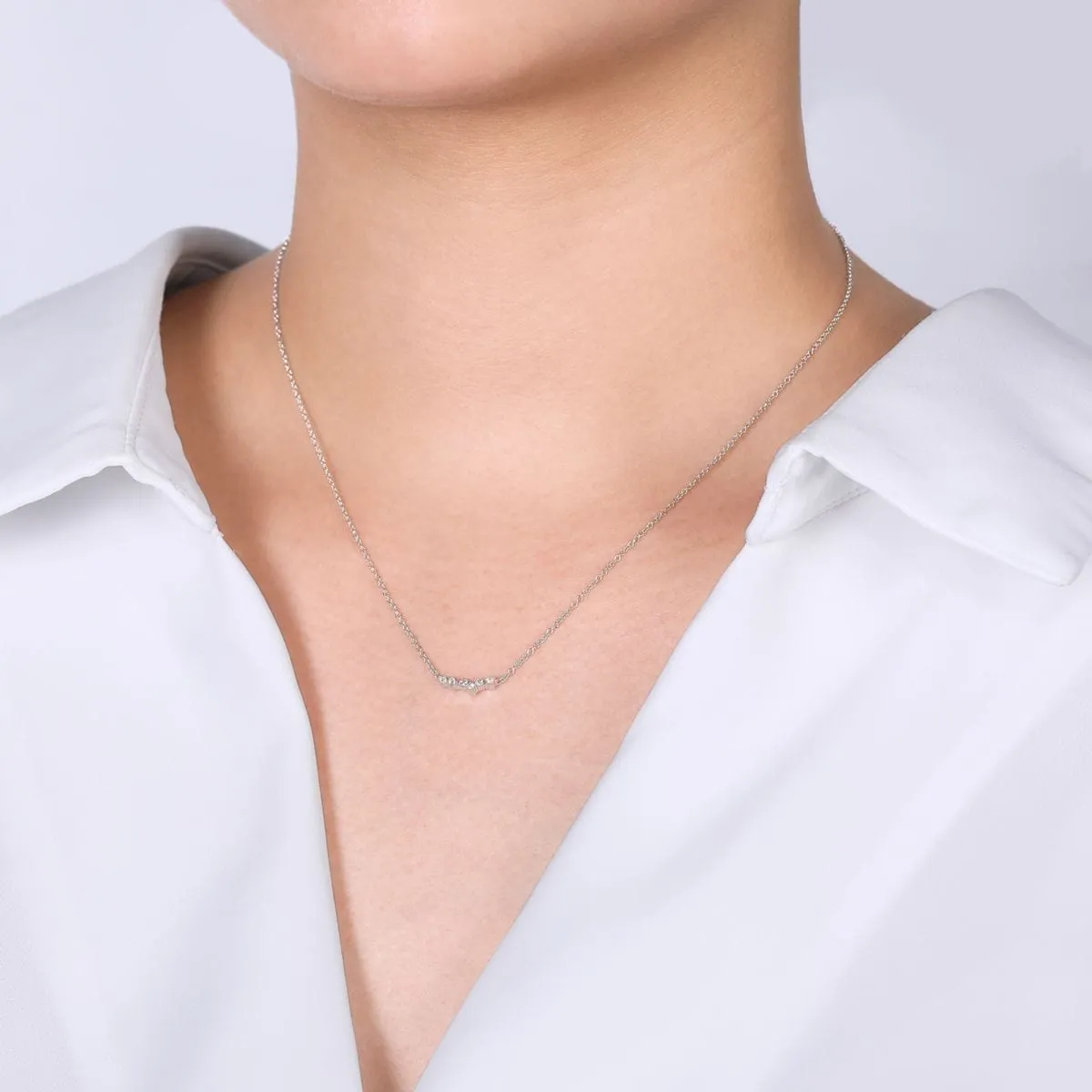 14K White Gold Diamond Constellation Necklace - NK6118W45JJ