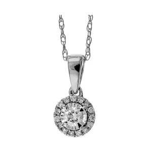 14KT White Gold & Diamond Classic Book Neckwear Pendant  - 1/10 ctw