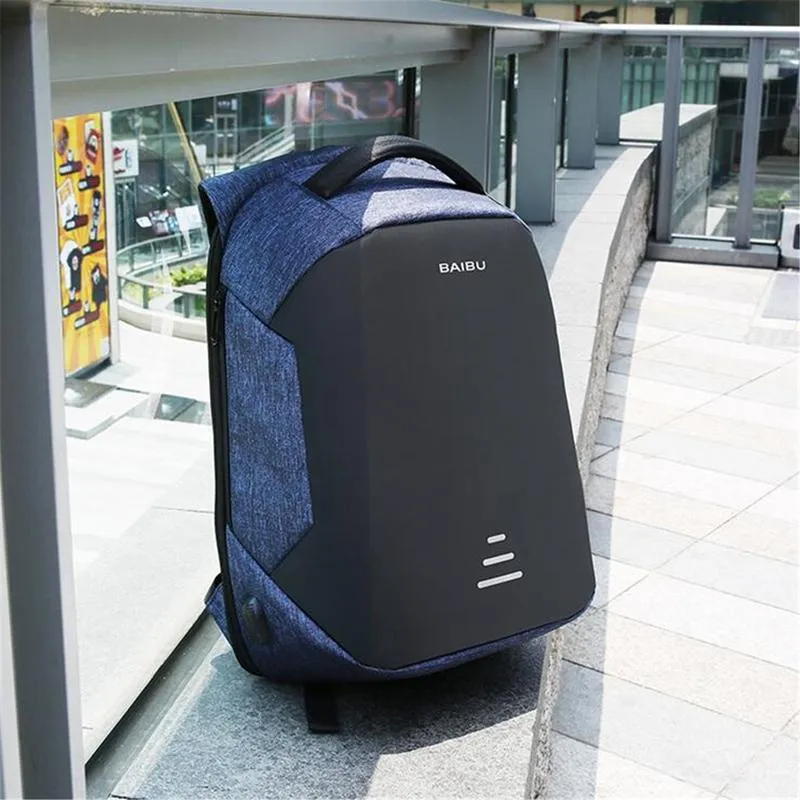 16 Inch Anti Theft Laptop Notebook Backpack Bag Travel Bag With USB Charging Port