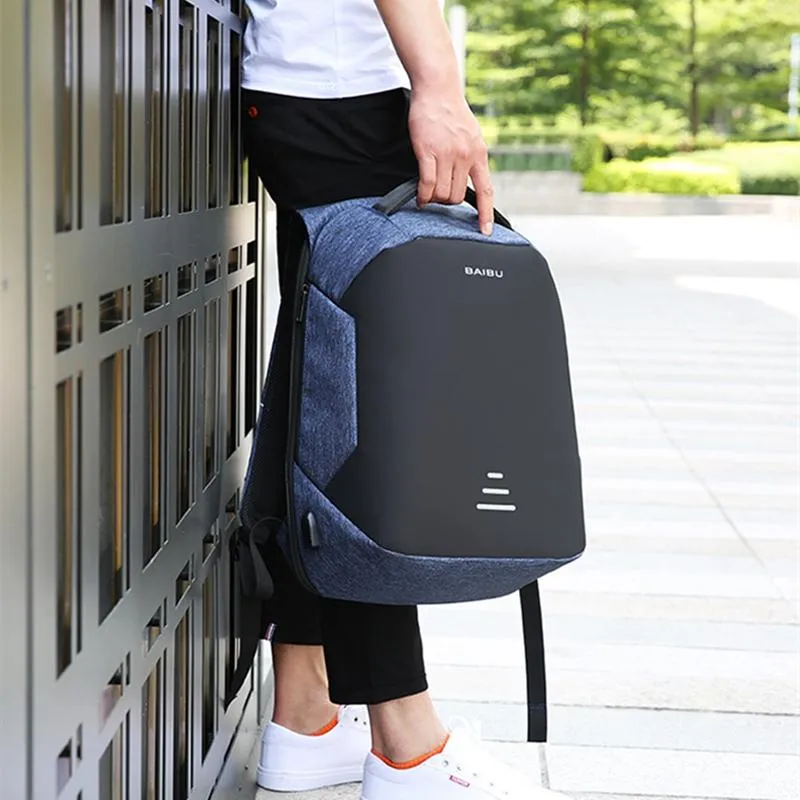 16 Inch Anti Theft Laptop Notebook Backpack Bag Travel Bag With USB Charging Port