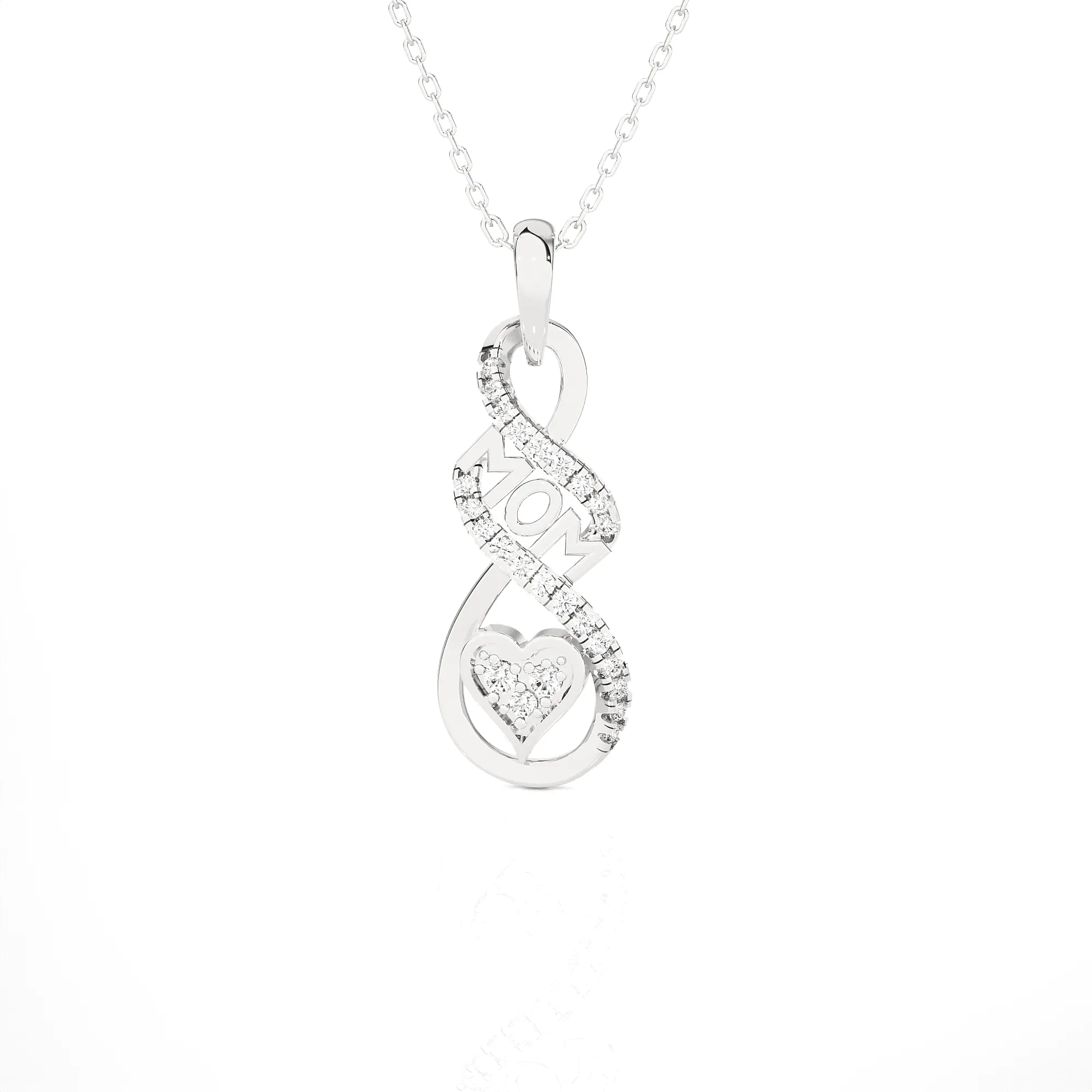 1/8  ctw Round Lab Grown Diamond Fashion Pendant