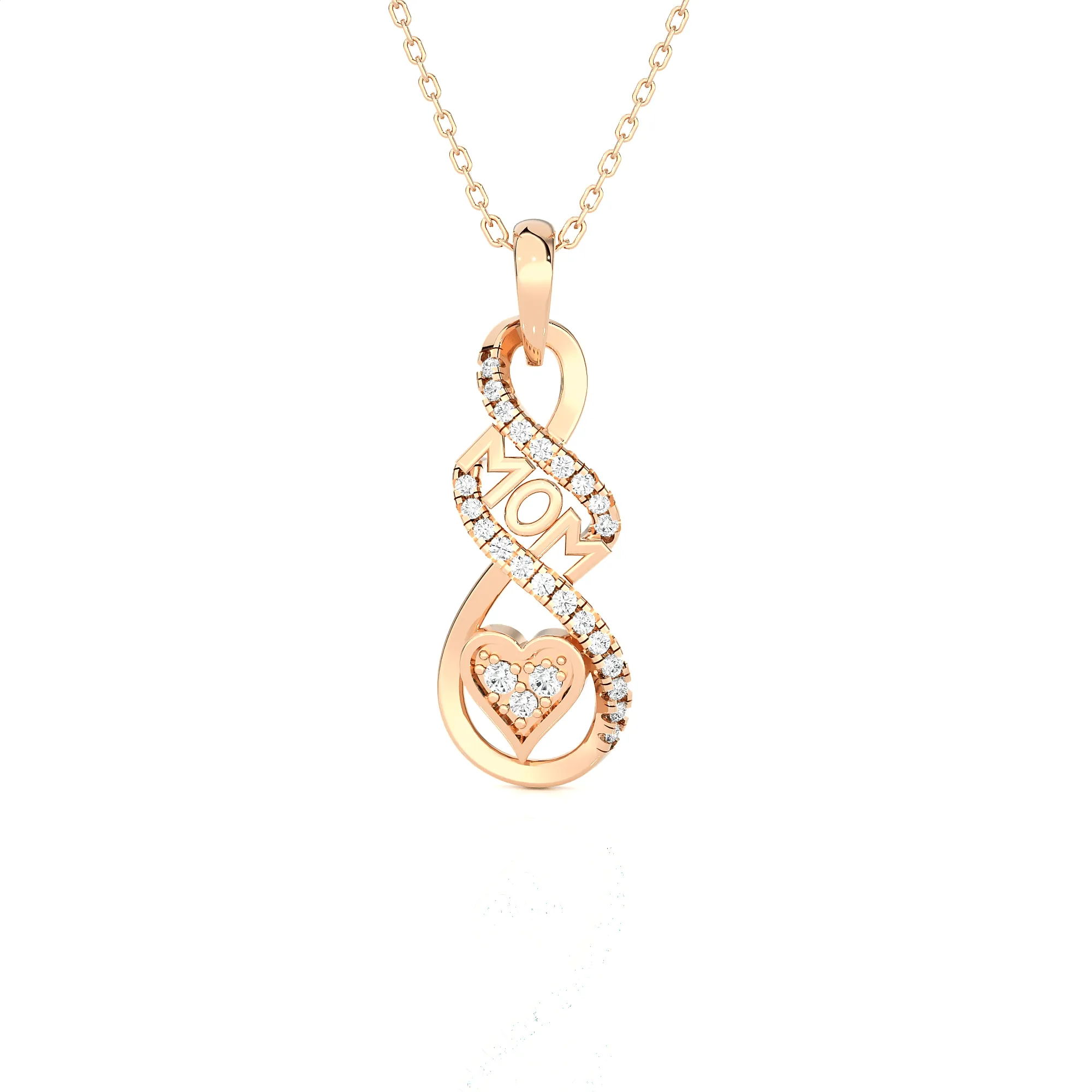 1/8  ctw Round Lab Grown Diamond Fashion Pendant