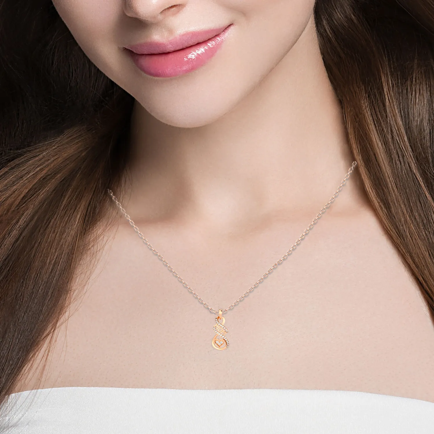 1/8  ctw Round Lab Grown Diamond Fashion Pendant