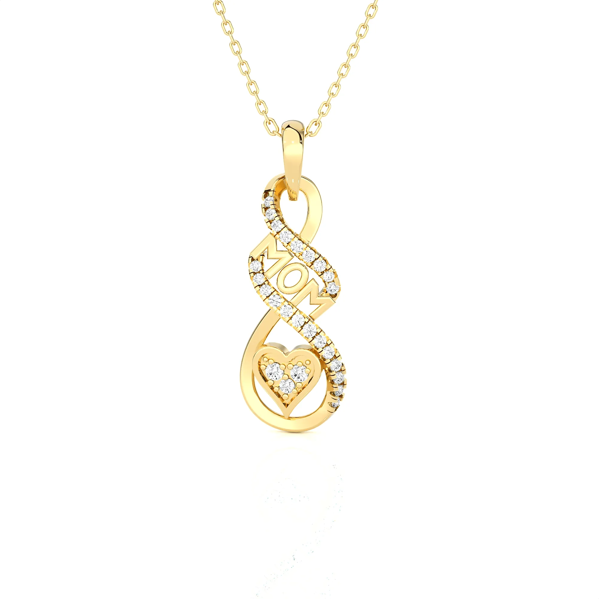 1/8  ctw Round Lab Grown Diamond Fashion Pendant