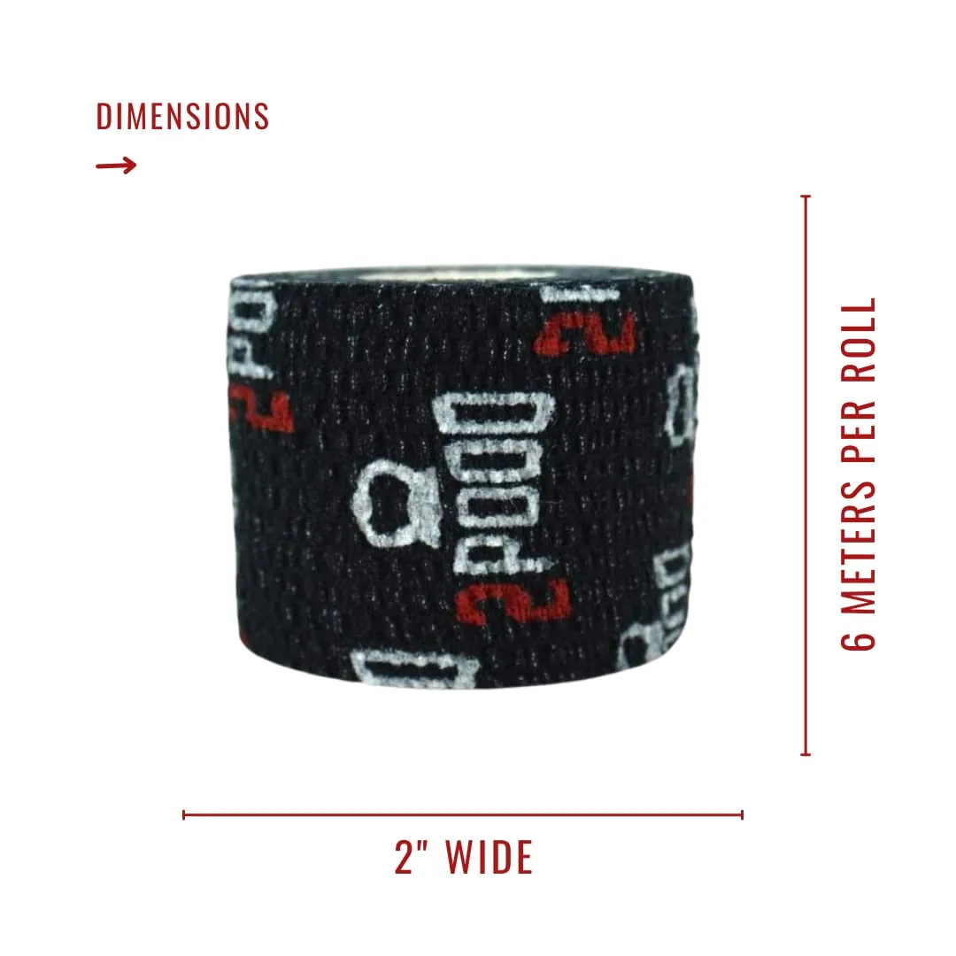 2POOD Lift Heavy Thumb Tape 3-Pack | Premium Adhesive Tape for Weightlifters | Easy Stretch & Flexible for Non-Slip Lifting (Black) Black 3 Count (Pack of 1)
