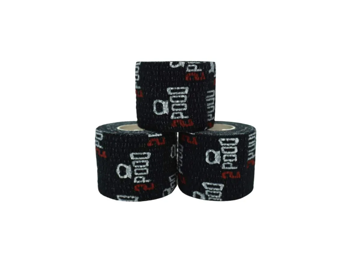 2POOD Lift Heavy Thumb Tape 3-Pack | Premium Adhesive Tape for Weightlifters | Easy Stretch & Flexible for Non-Slip Lifting (Black) Black 3 Count (Pack of 1)