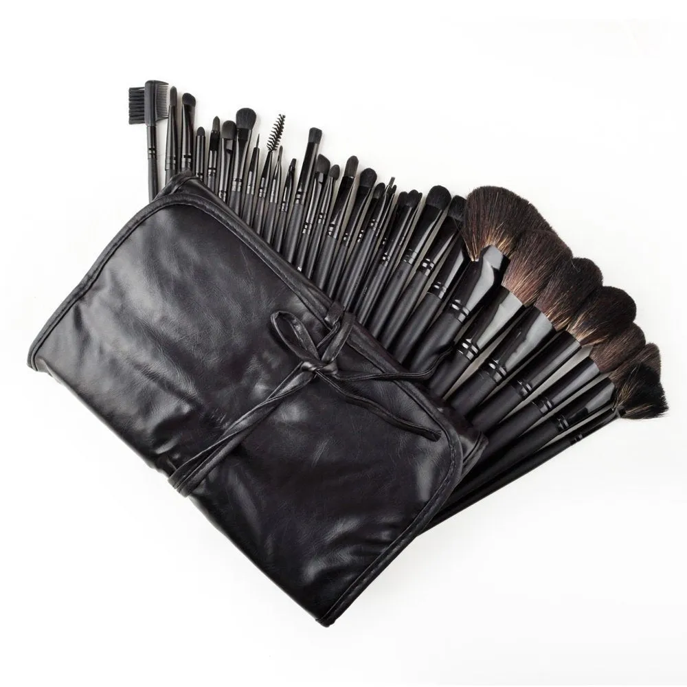 32 Pieces Professional Makeup Brushes, Cosmetic Facial Make up Brush Kit - Black