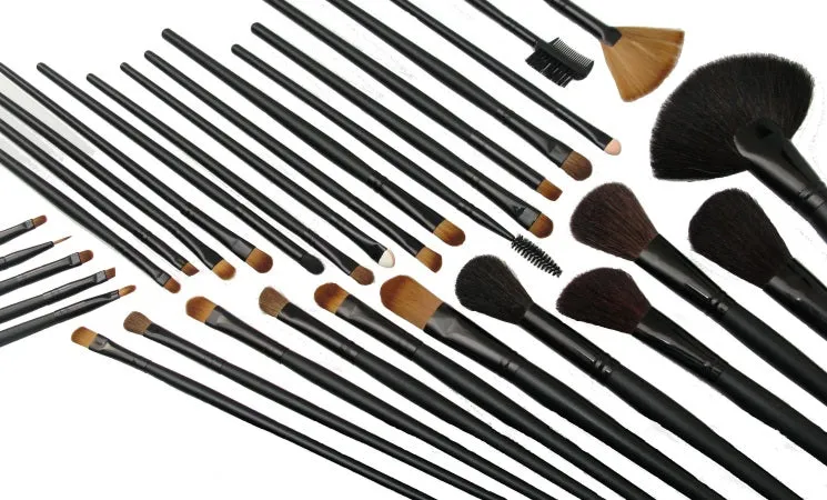 32 Pieces Professional Makeup Brushes, Cosmetic Facial Make up Brush Kit - Black