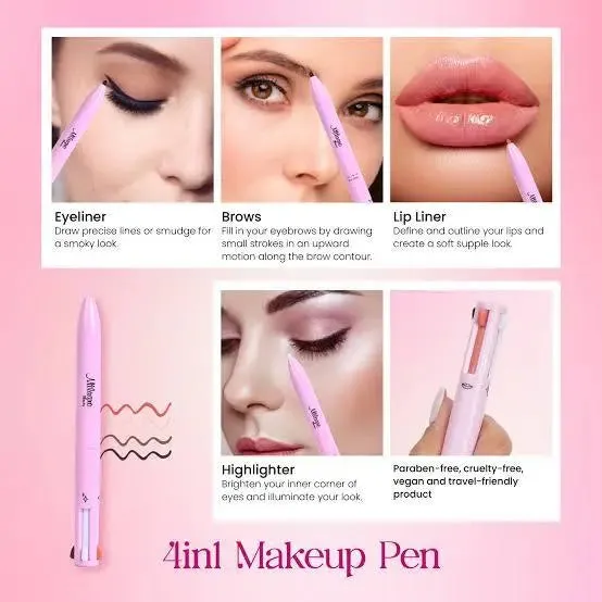 4 in 1 Touchup Makeup Pen (Lipstick   Blush   Highlighter   Liner)