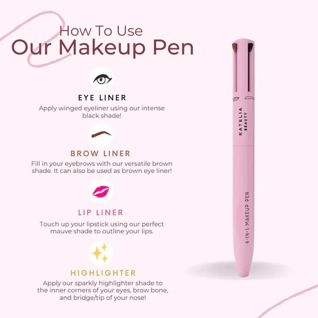 4 in 1 Touchup Makeup Pen (Lipstick   Blush   Highlighter   Liner)