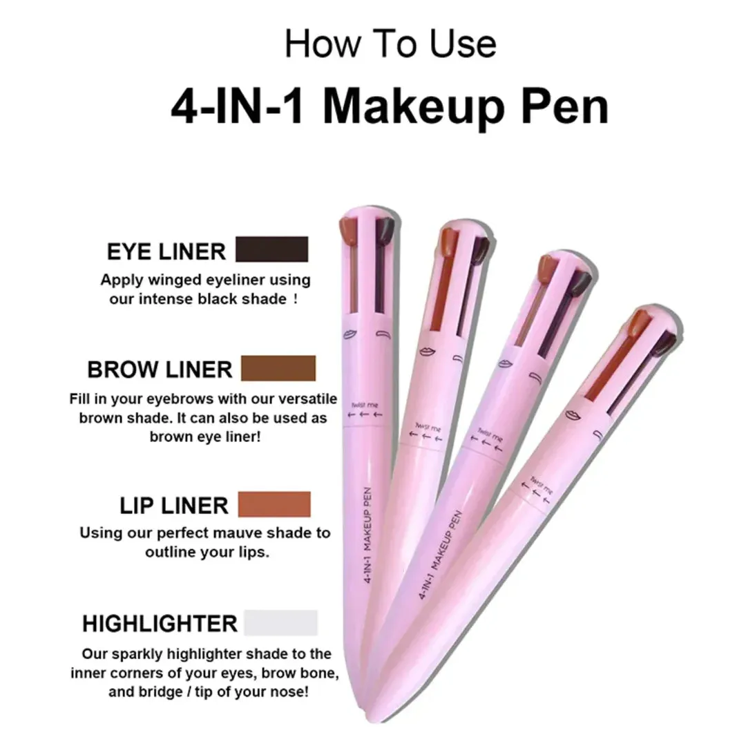 4 in 1 Touchup Makeup Pen (Lipstick   Blush   Highlighter   Liner)