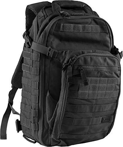 5.11 Tactical All Hazard's Prime Backpack 29L, 1050D Nylon, with Padded Laptop Sleeve, Style 56997, Black