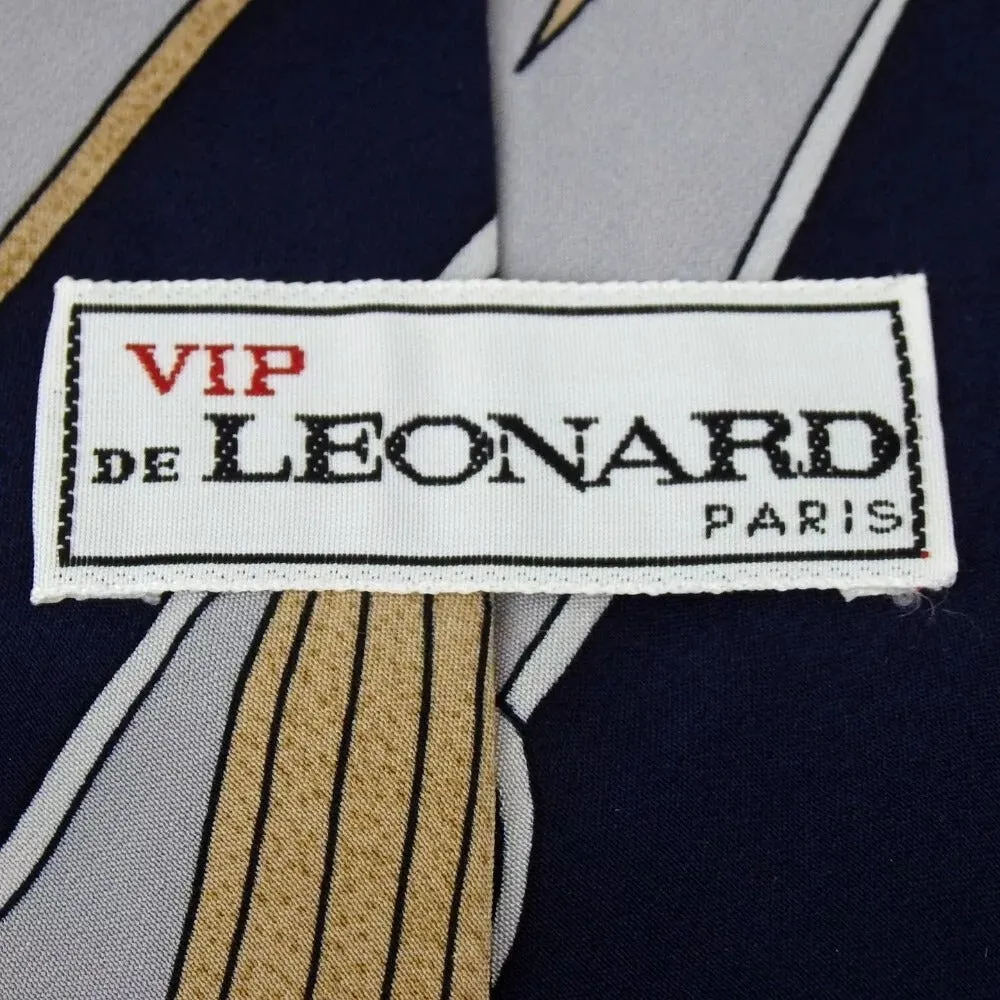 637137AG (S1) Leonard Tie Navy Blue Silk