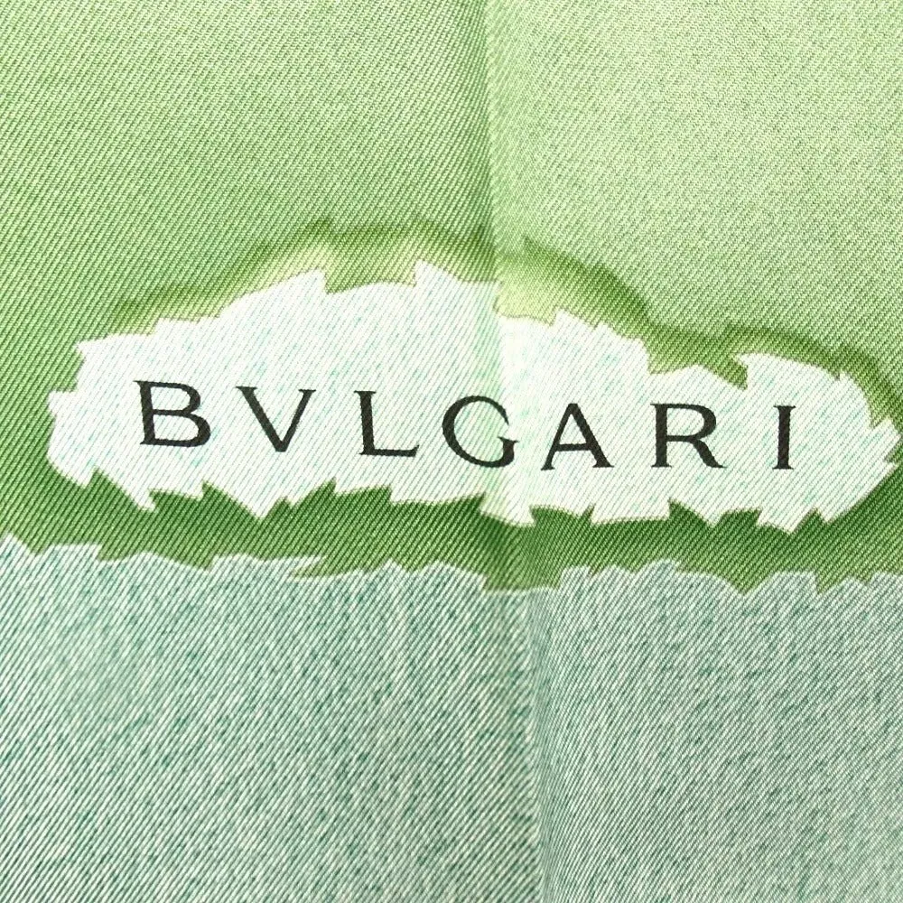 703170AS (S2) Bvlgari Scarf Green Silk