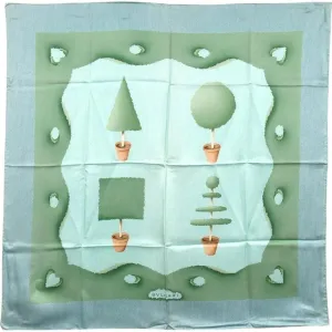 703170AS (S2) Bvlgari Scarf Green Silk