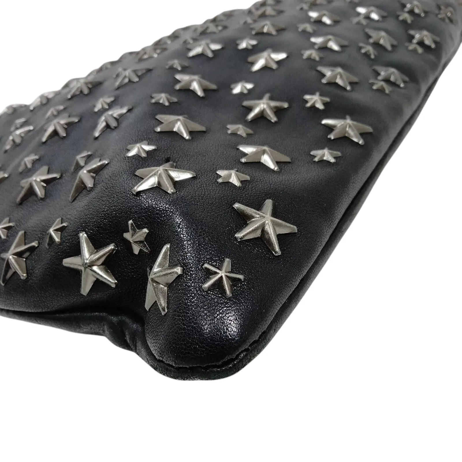 766227BA (L3) Jimmy Choo Clutch Bag Black Leather