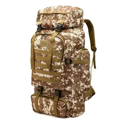 80L Oxford Fabric Military Tactical Army Backpack Rucksack Camping