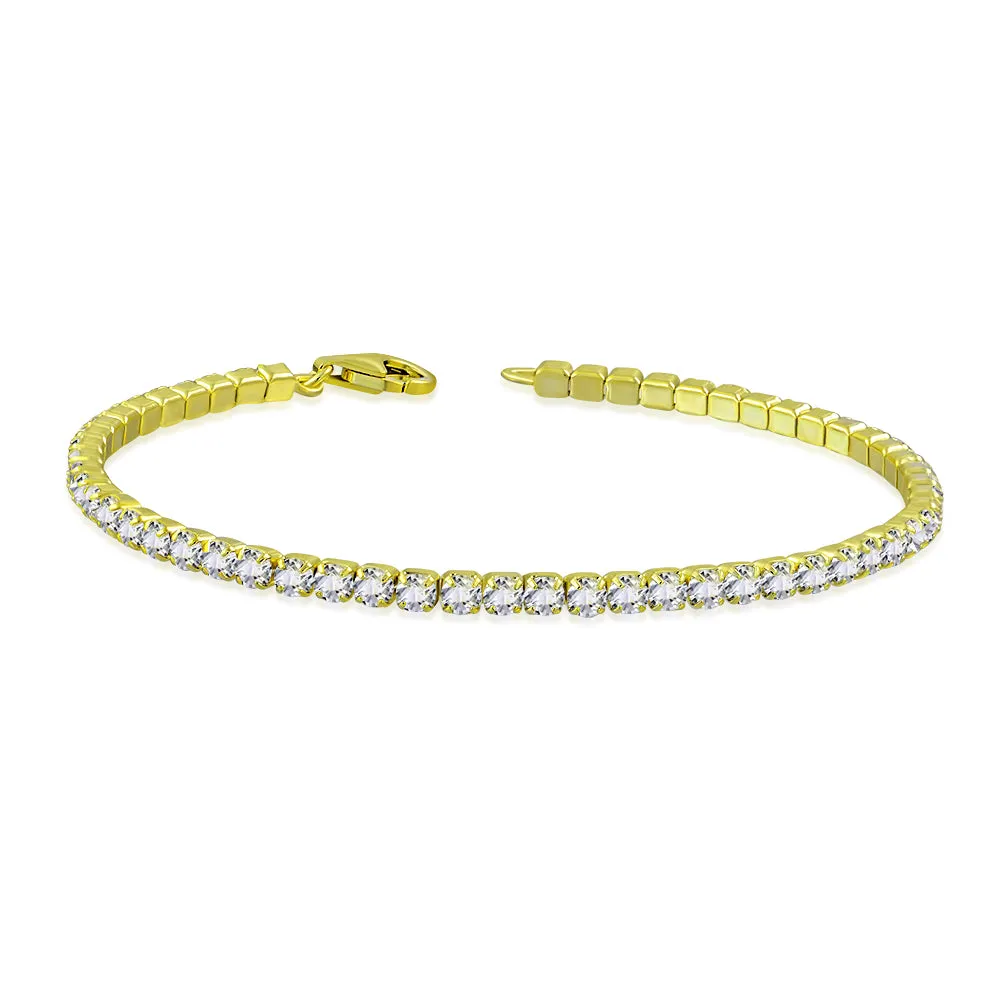 925 Sterling Silver Cubic Zirconia Tennis Bracelet, 7.5"