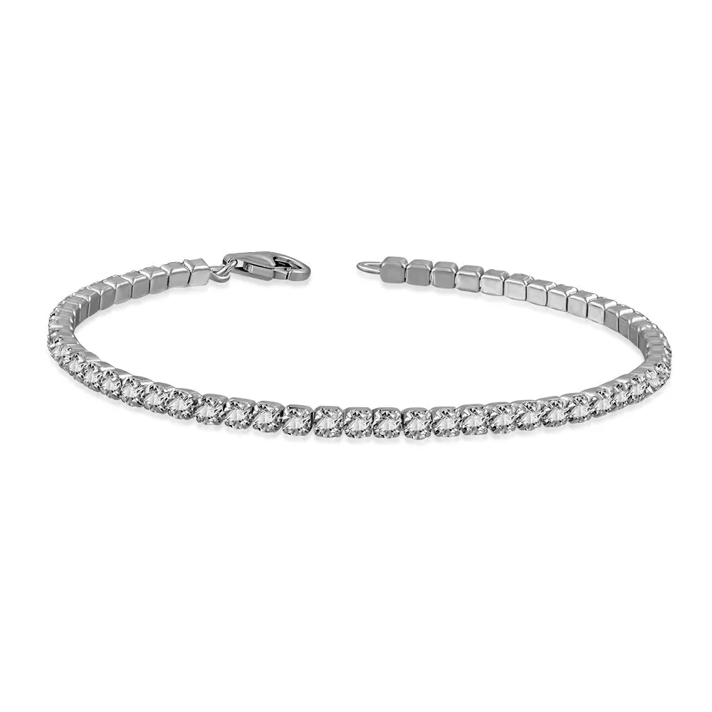 925 Sterling Silver Cubic Zirconia Tennis Bracelet, 7.5"