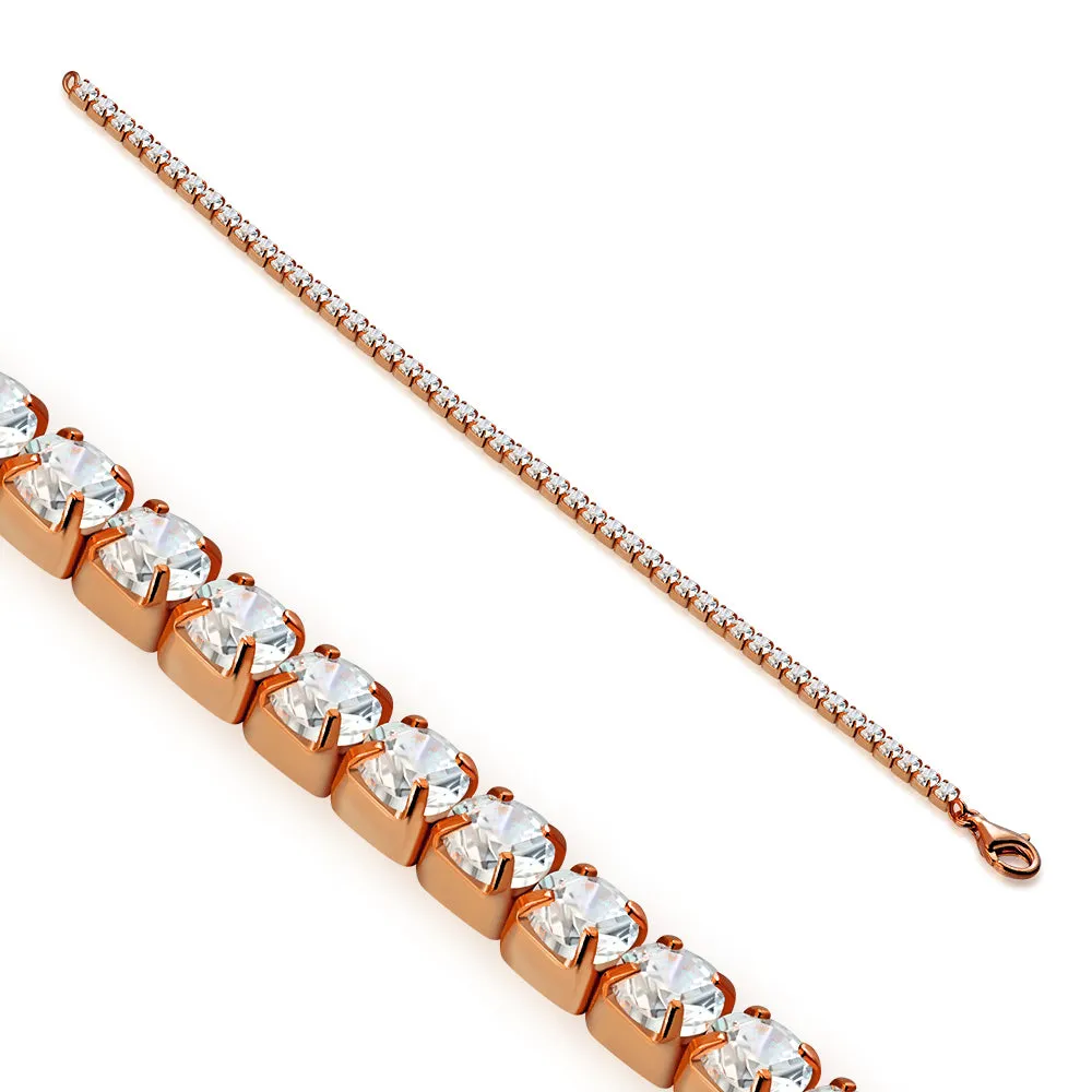 925 Sterling Silver Cubic Zirconia Tennis Bracelet, 7.5"