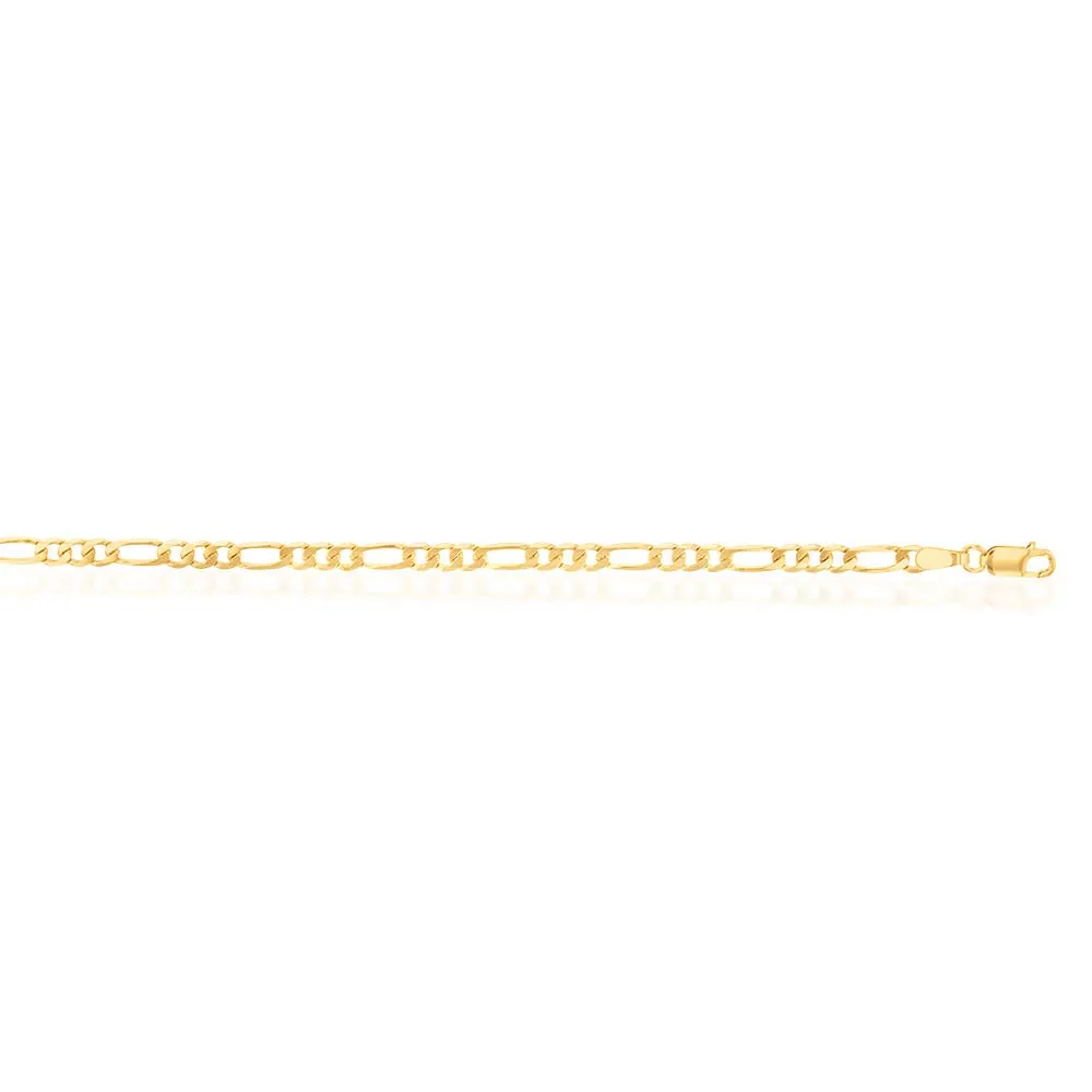 9ct Yellow Solid Gold 80 Gauge 19cm Bracelet