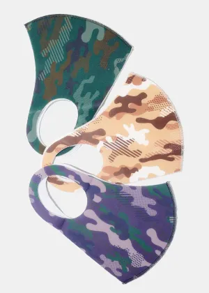 Adult Size Re-Usable Camo Face Mask