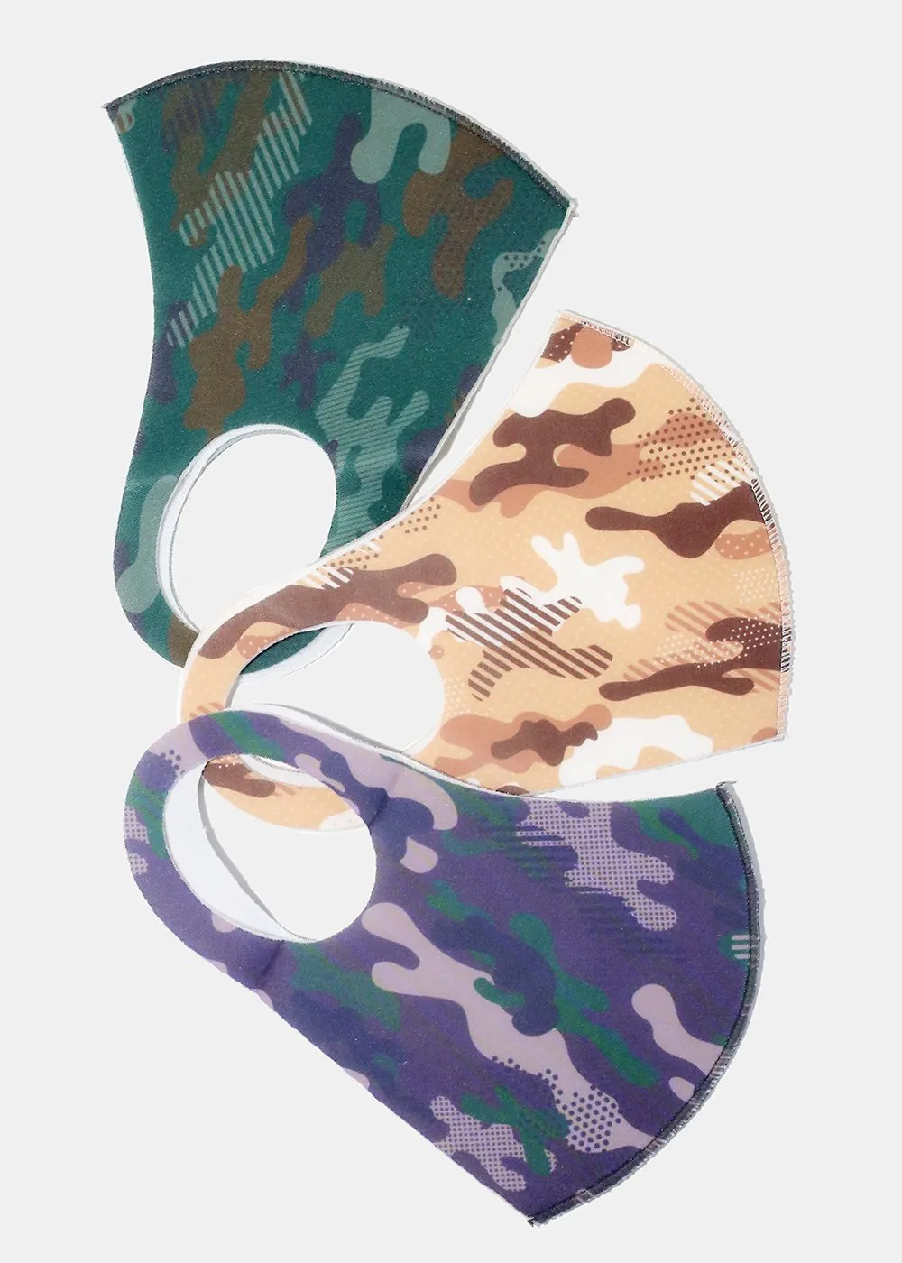Adult Size Re-Usable Camo Face Mask