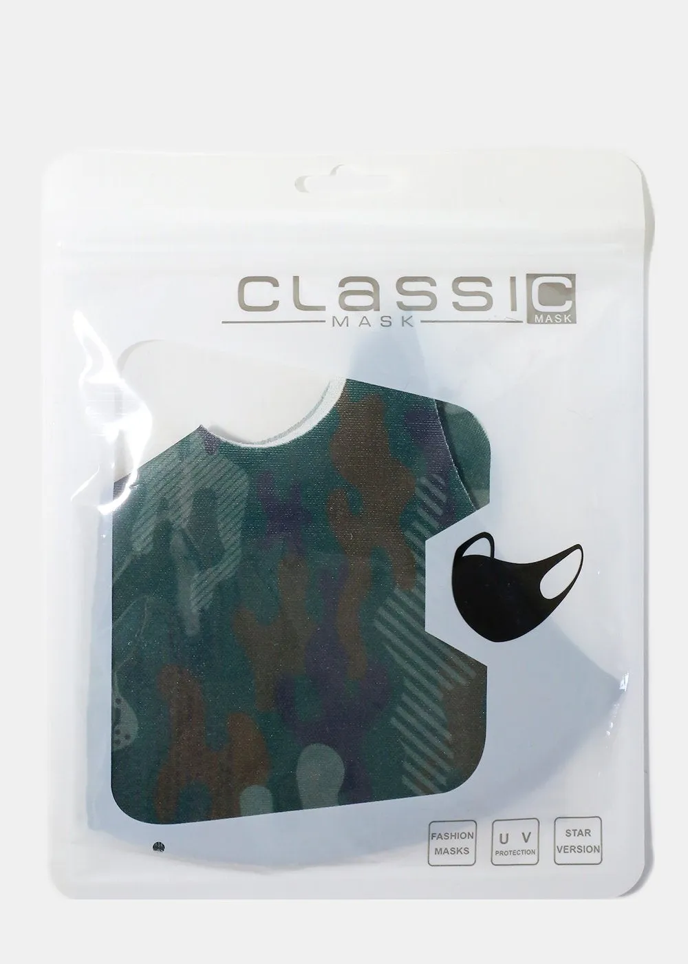 Adult Size Re-Usable Camo Face Mask
