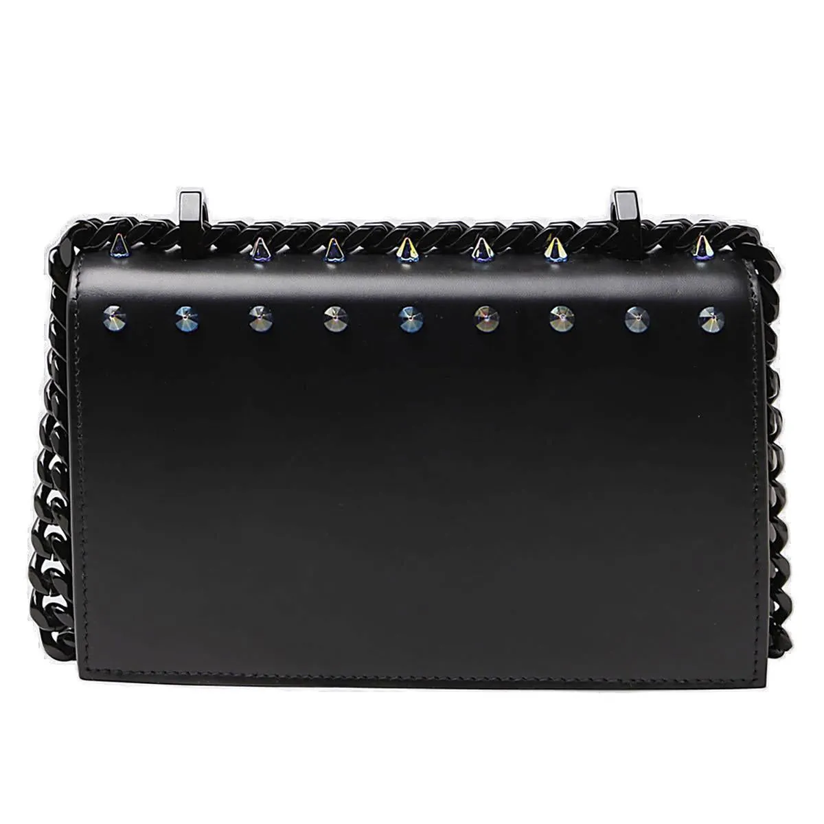 Alexander McQueen Foldover Stud-Detailed Shoulder Bag