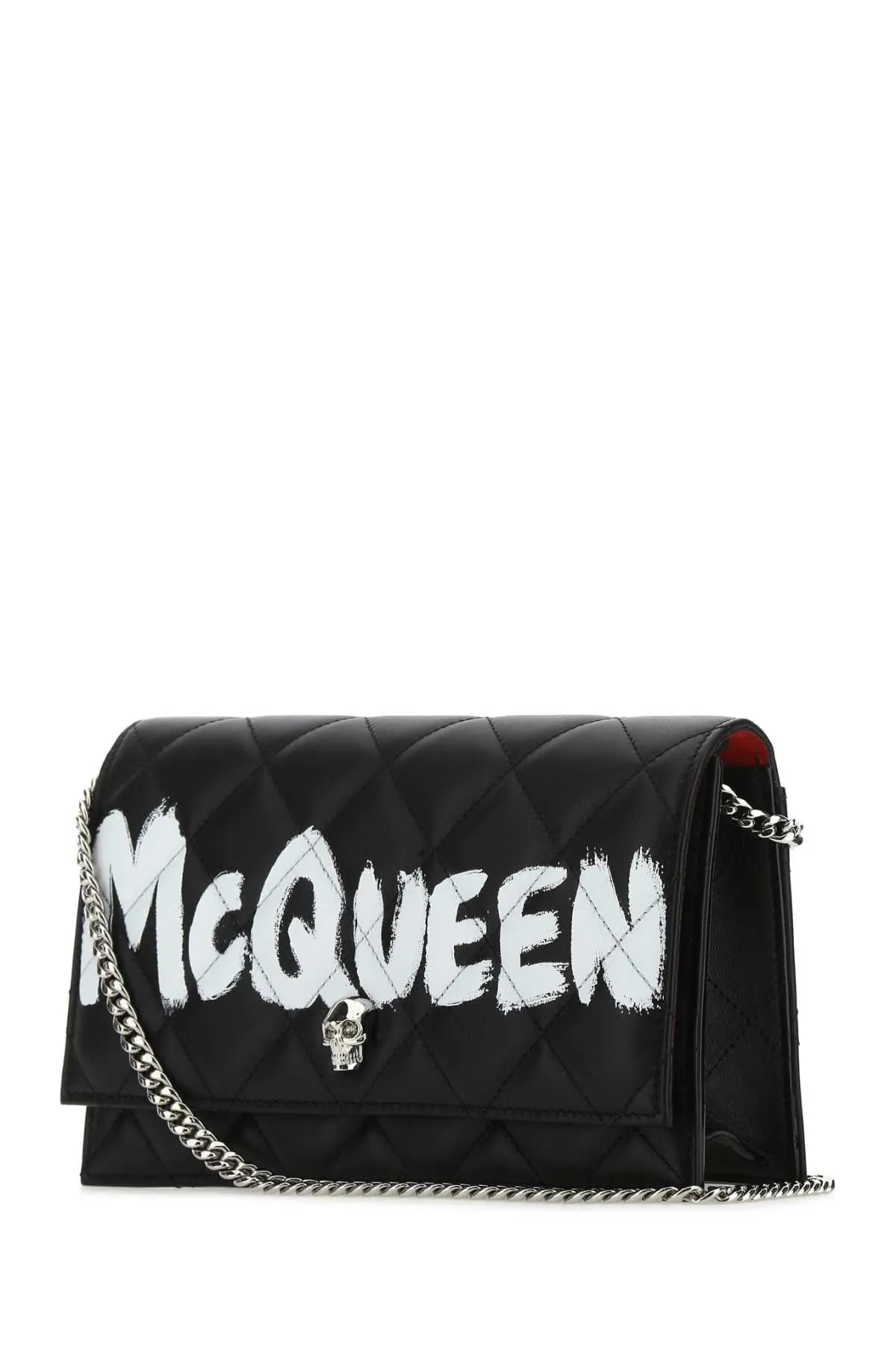 Alexander McQueen Logo Graffiti Medium Shoulder Bag