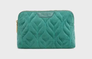 Alice Wheeler Velvet Make Up Bag - Teal