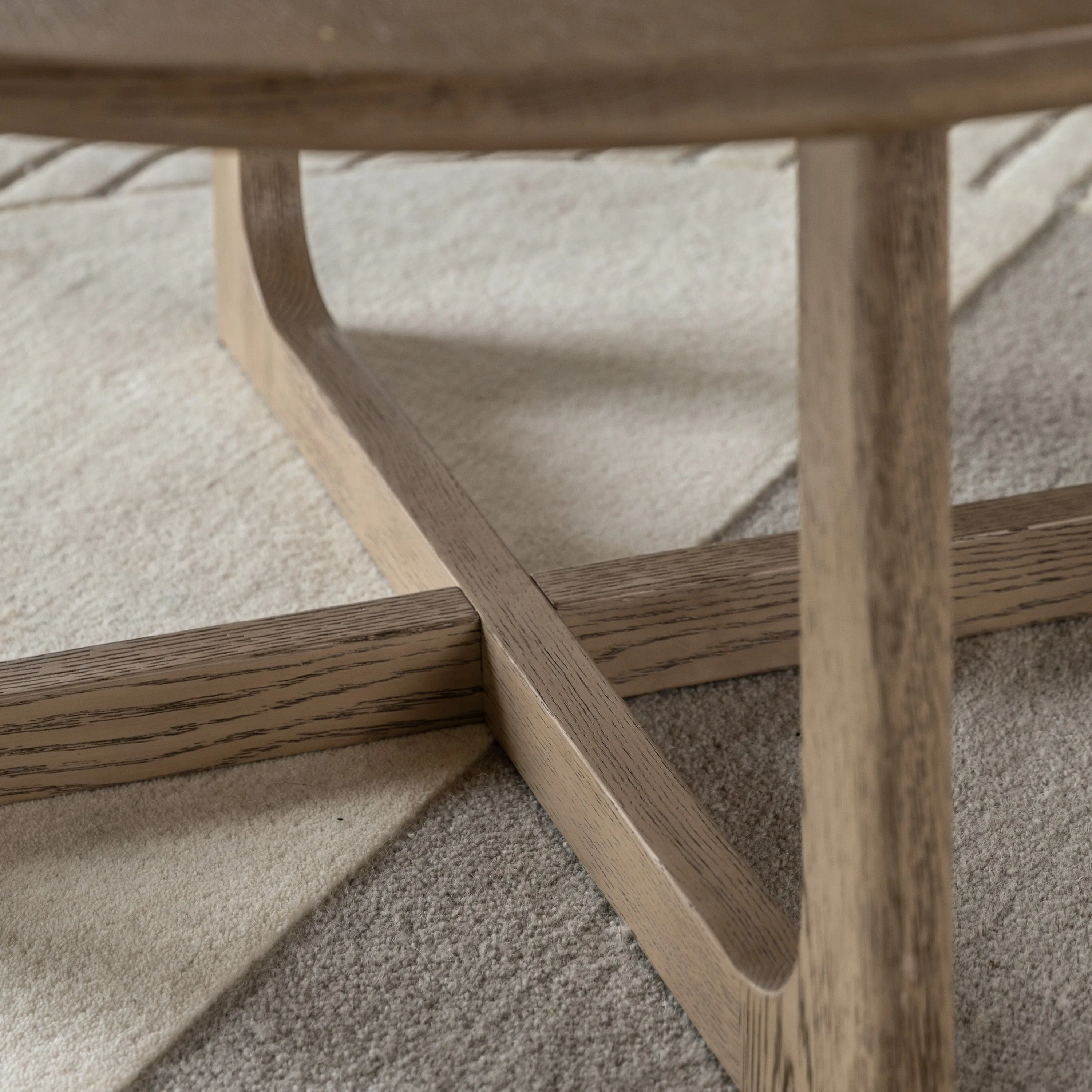 Amos Craft Round Coffee Table Smoked