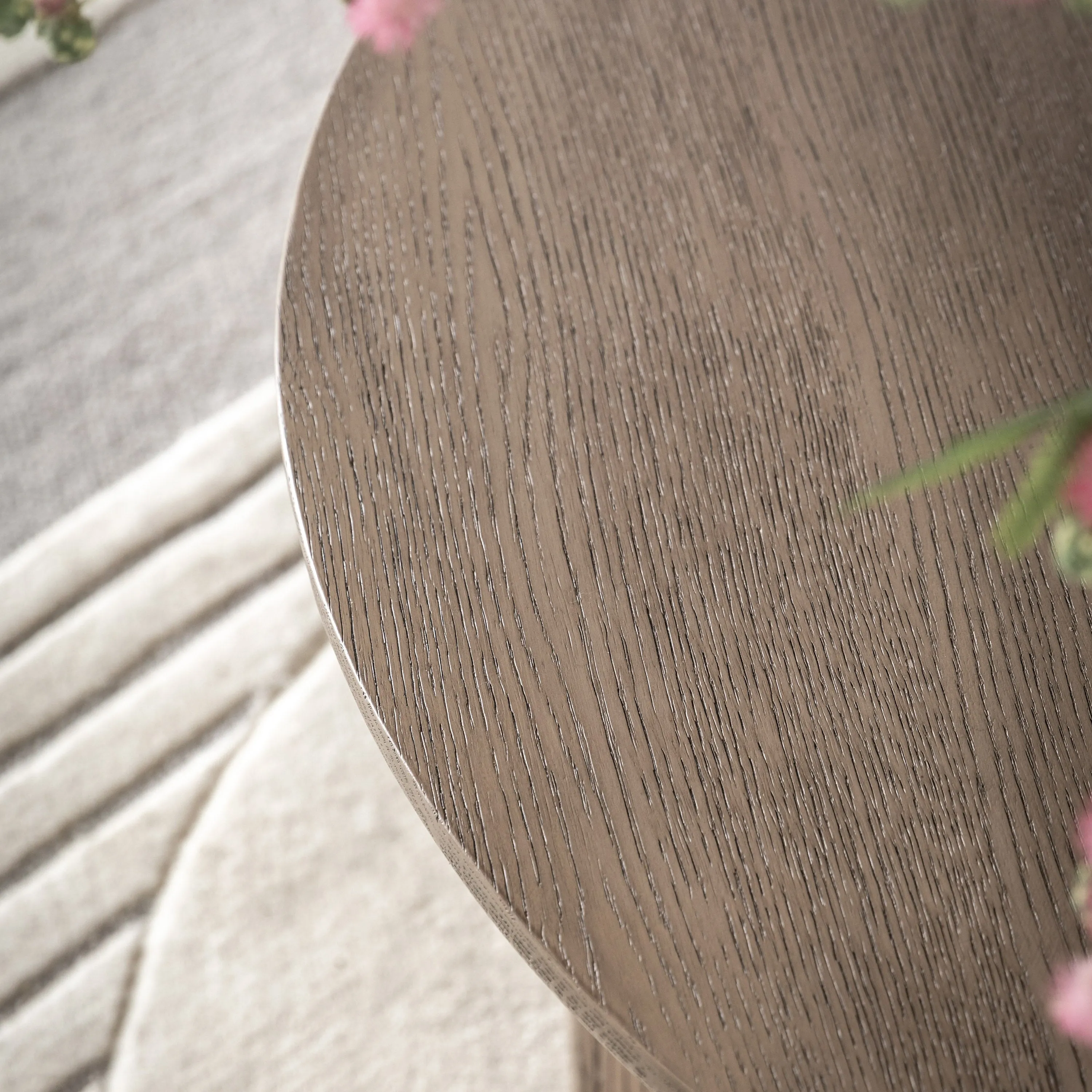 Amos Craft Round Coffee Table Smoked