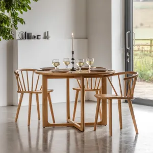 Amos Craft Round Dining Table Natural