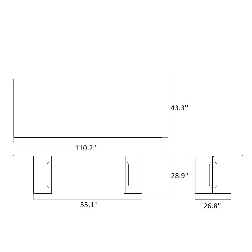Androgyne Rectangular Dining Table