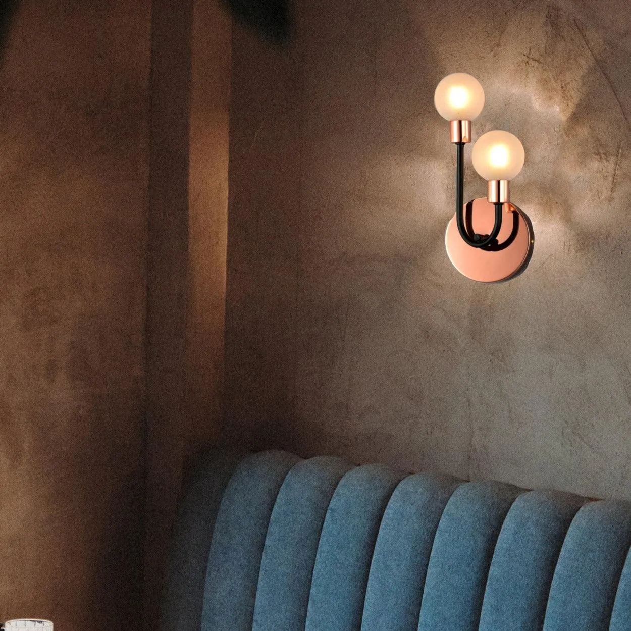 ANKUR PAUL U-SHAPED TWO GLOBE WALL SCONCE