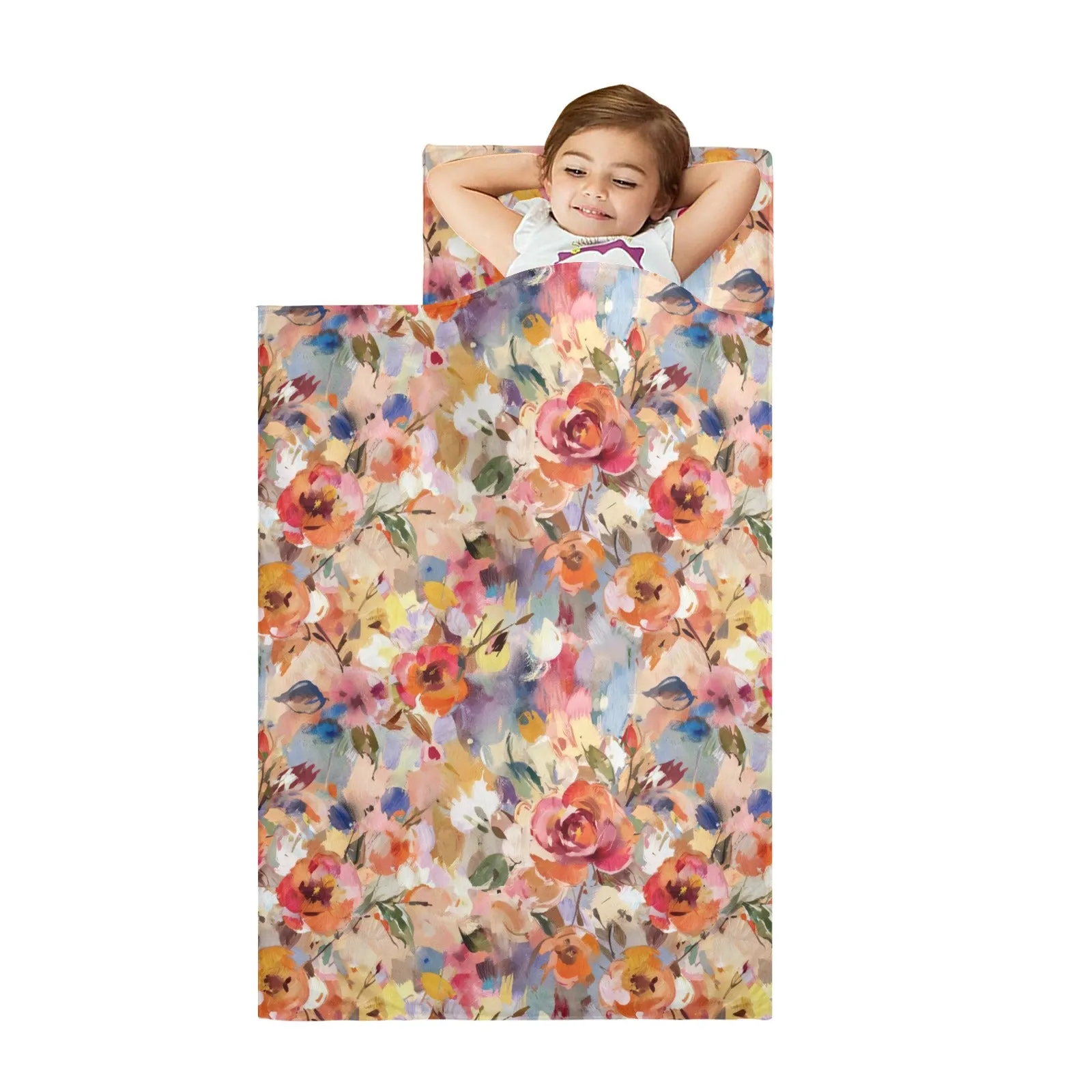 Autumn Floral Kids' Long Sleeping Bag | Lightweight and Durable Sleeping Bag for Kids | Perfect Autumn Gifts