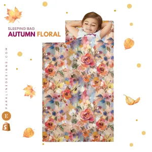 Autumn Floral Kids' Long Sleeping Bag | Lightweight and Durable Sleeping Bag for Kids | Perfect Autumn Gifts