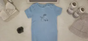 Baby Boys Onesie, Bear, Turtle Design Onesie,  Blue Onesie, 19 month Baby Boy Onesie