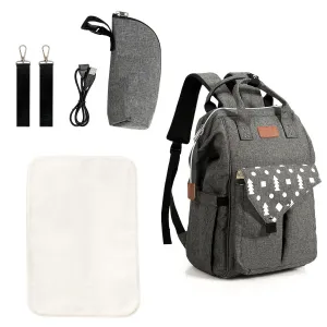 Baby Waterproof Diaper/Nappy Backpack w/USB Charging Port