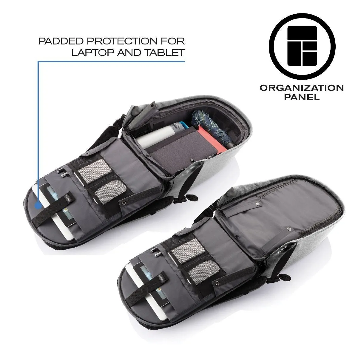 Backpack Bobby Pro anti-theft in grey *Pre-Order