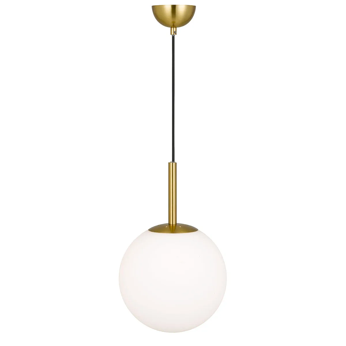 Bally 25cm Antique Gold with Opal Glass Modern Pendant