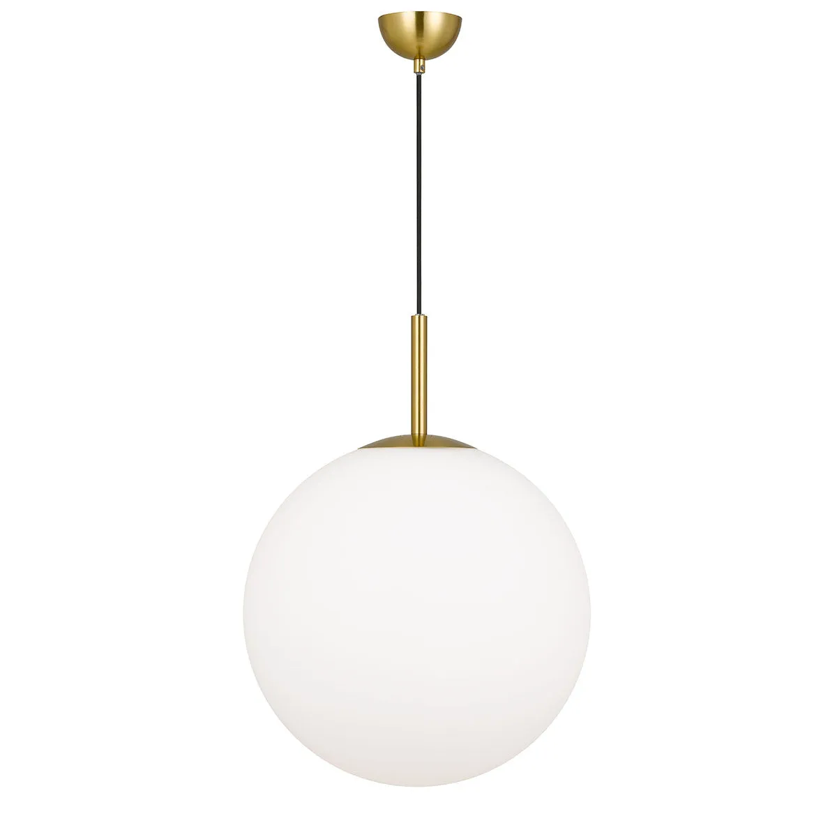 Bally 40cm Antique Gold with Opal Glass Modern Pendant
