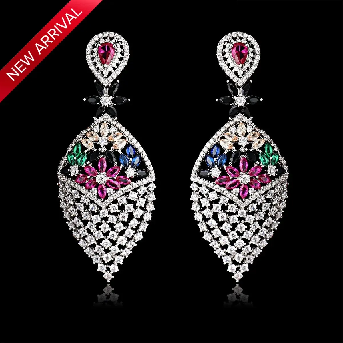 Bespoke Zirconia Multi-Tone Earring Jewellery