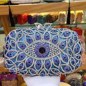 Bird Eye Crystal Evening Bag