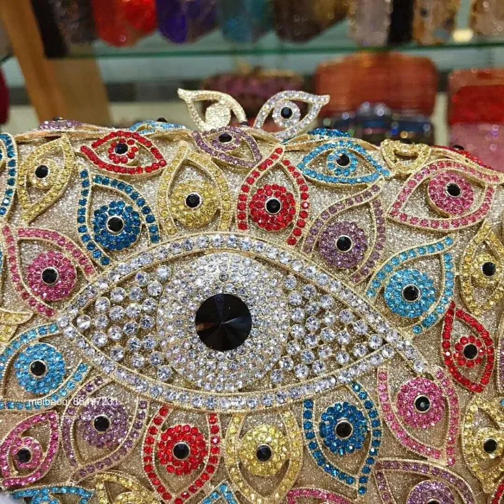 Bird Eye Crystal Evening Bag